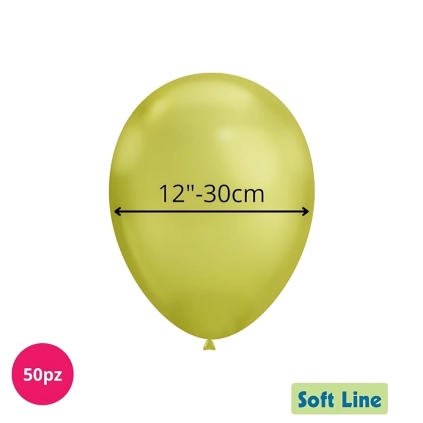 Palloncini Soft Line Cromati 12 pollici (30cm) Verde Lime 122, 50pz.