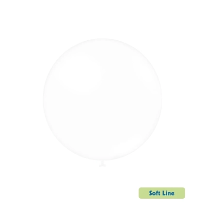 Palloncini Soft Line Pastello 18 pollici (46cm) Bianco 125, 20pz.