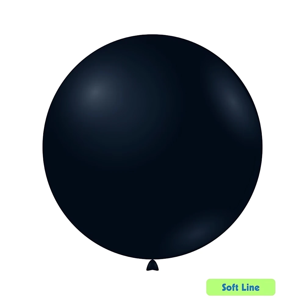 Palloncini Soft Line Pastello 36 pollici (91cm) Nero 128 , 5pz.