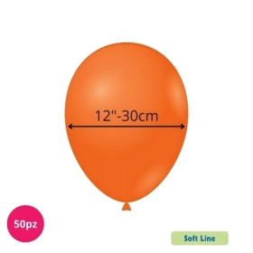 Palloncini Soft Line Pastello 12 pollici (30cm) Arancione 131, 50pz.