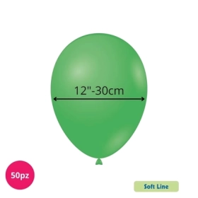 Palloncini Soft Line Pastello 12 pollici (30cm) Verde 133, 50pz.