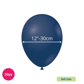 Palloncini Soft Line Pastello 12 pollici (30cm) Midnight Blu 137, 50pz.
