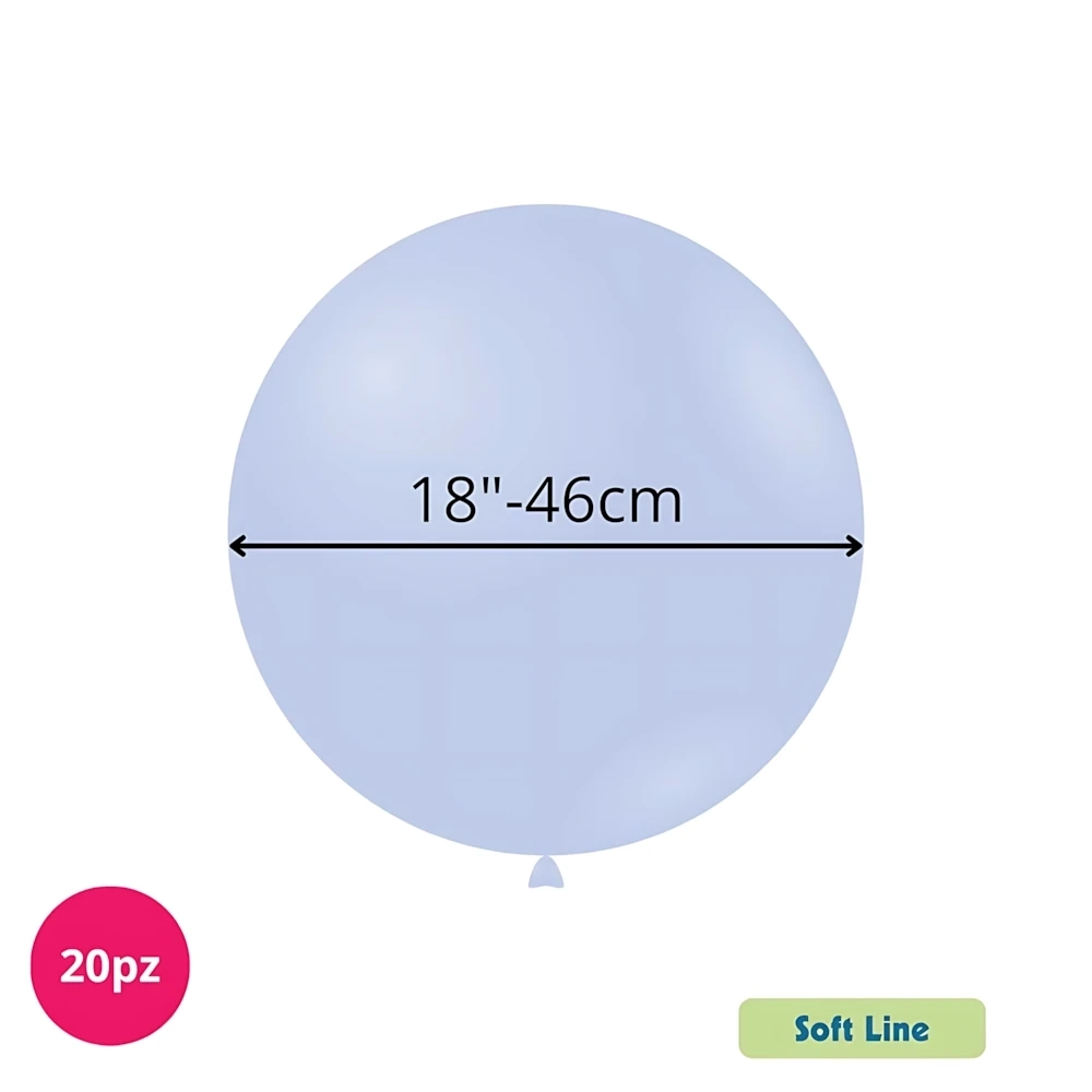 Palloncini Soft Line Pastello 18 pollici (46cm) Carta Zucchero 140, 20pz.