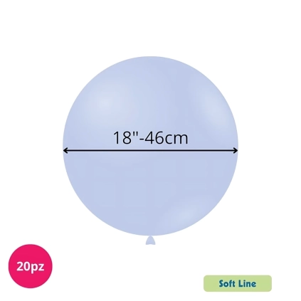Palloncini Soft Line Pastello 18 pollici (46cm) Carta Zucchero 140, 20pz.