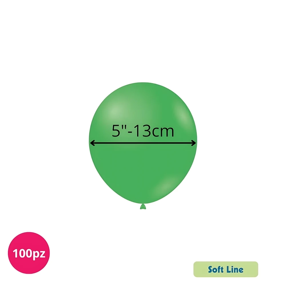 Palloncini Soft Line Pastello 5 pollici (13cm) Verde 133, 100pz.