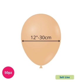 Palloncini Soft Line Pastello 12 pollici (30cm) Cammello 144, 50pz.