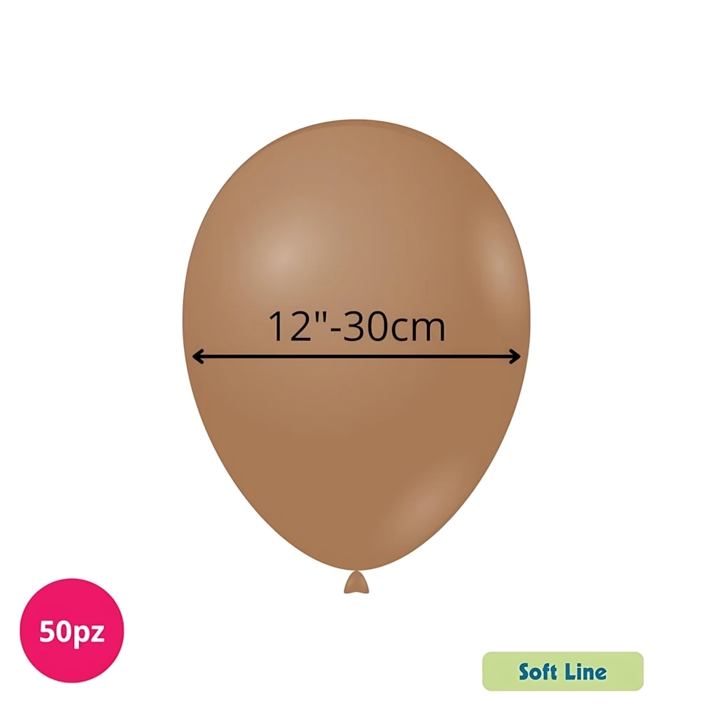 Palloncini Soft Line Pastello 12 pollici (30cm) Terracotta 147, 50pz.
