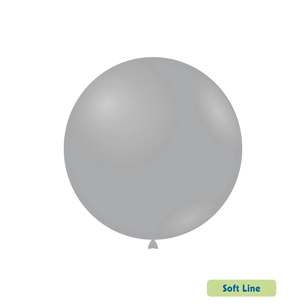 Palloncini Soft Line Pastello 18 pollici (46cm) Grigio Fumo 143, 20pz.