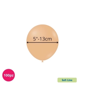 Palloncini Soft Line Pastello 5 pollici (13cm) Cammello 144, 100pz.
