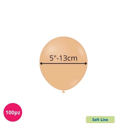 Palloncini Soft Line Pastello 5 pollici (13cm) Cammello 144, 100pz.