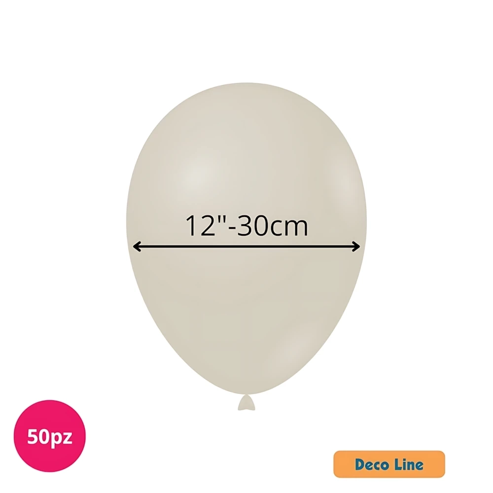 Palloncini Deco Line pastello 12" (30cm) Sabbia 216, 50pz.