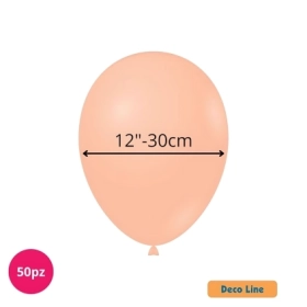 Palloncini Deco Line pastello 12" (30cm) Pesca 227, 50pz.