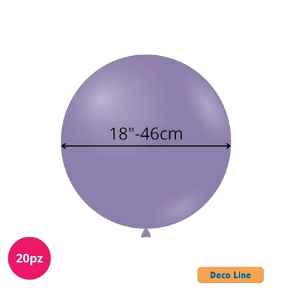 Palloncini Deco Line pastello 18" (46cm) Ametista 206, 20pz.