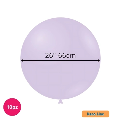Palloncini Deco Line pastello 26" (66cm) Glicine 205, 10pz.