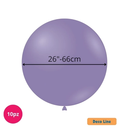 Palloncini Deco Line pastello 26" (66cm) Ametista 206, 10pz.