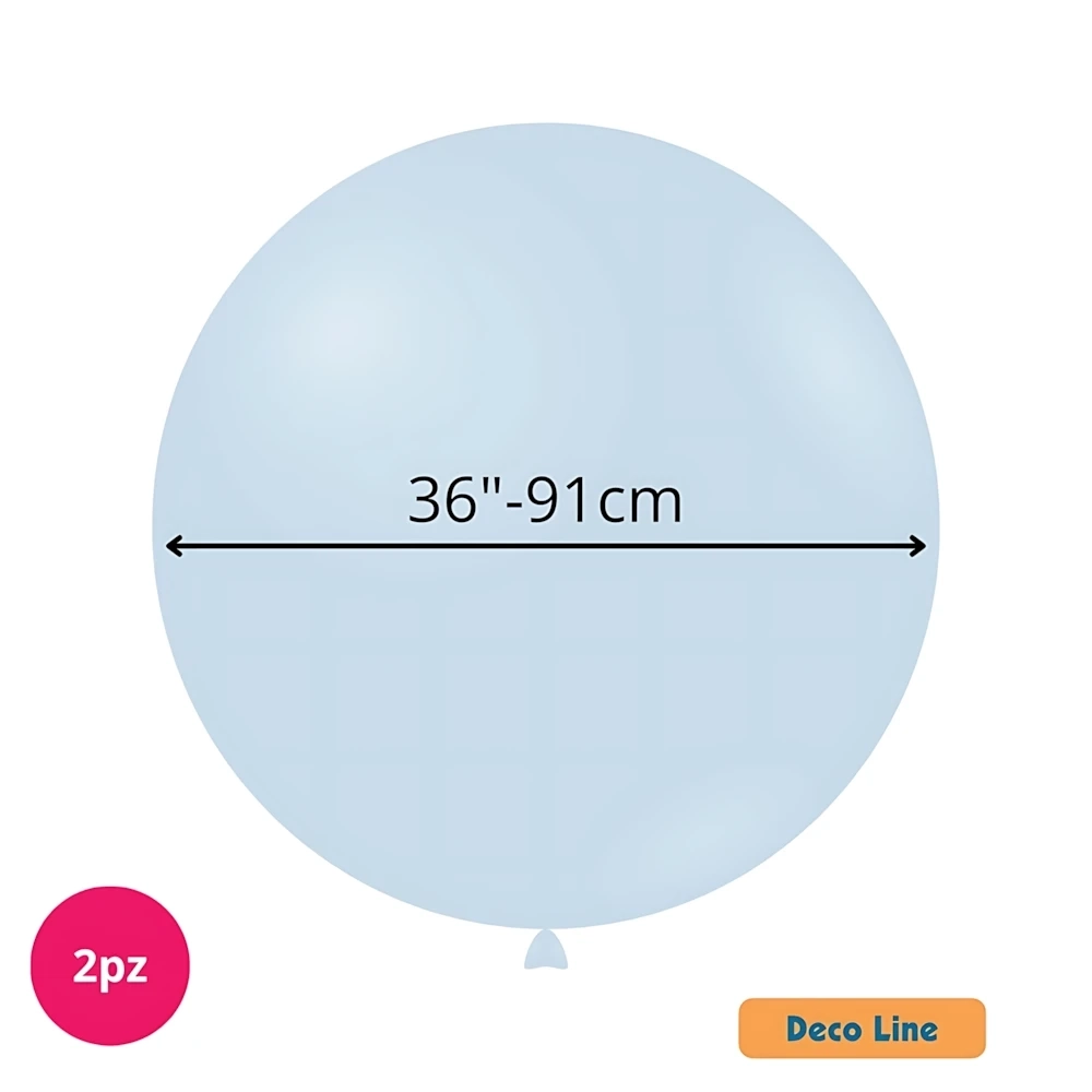 Palloncini Deco Line pastello 36" (91cm) Azzurro Polvere 223, 2pz.