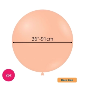 Palloncini Deco Line pastello 36" (91cm) Pesca 227, 2pz.