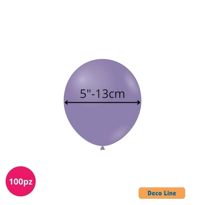 Palloncini Deco Line pastello 5" (13cm) Ametista 206, 100pz.