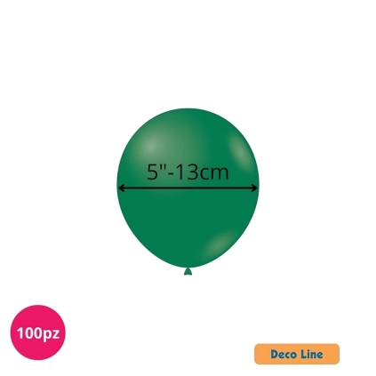 Palloncini Deco Line pastello 5" (13cm) Verde Amazzonia 212, 100pz.