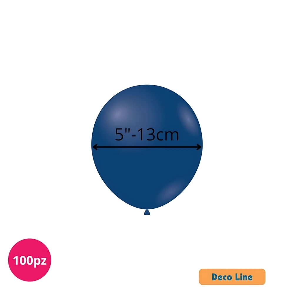 Palloncini Deco Line pastello 5" (13cm) Blu Prussiano 221, 100pz.