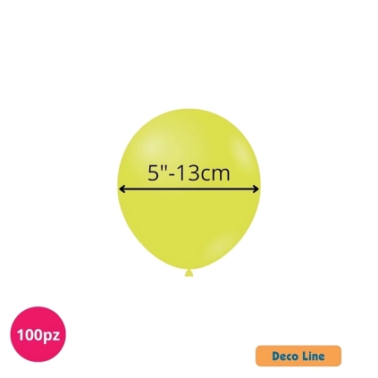 Palloncini Deco Line pastello 5" (13cm) VerdeKiwi 230, 100pz.