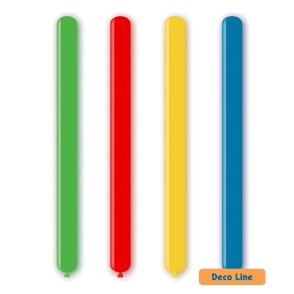 Palloncini modellabili 260 Deco Line pastello colori Assortiti, 100pz.
