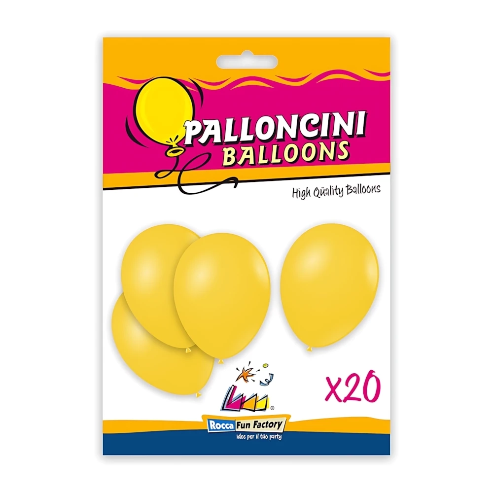 Palloncini classic line pastello 10" (26cm) giallo 11, 20pz.