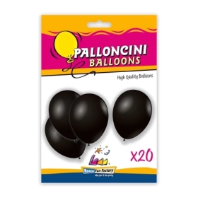 Palloncini classic line pastello 10" (26cm) nero 15, 20pz.