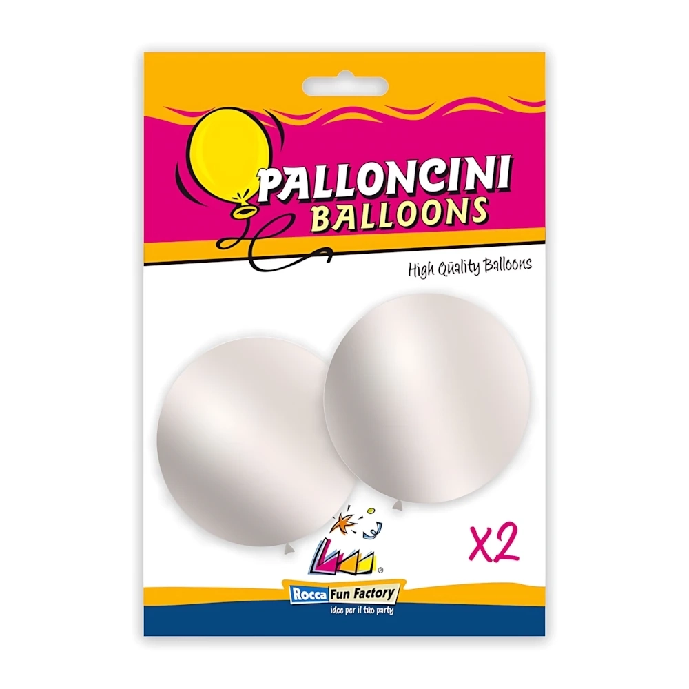 Palloncini classic line metallizzati 33" (86cm) perla 60, 2pz.