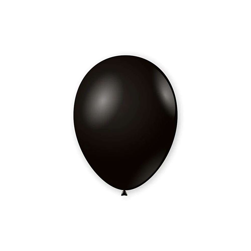 Palloncini classic line pastello 7" (18cm) nero 15, 100pz.