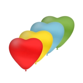 Palloncini cuore classic line pastello 11" (25cm) assortiti, 100pz.