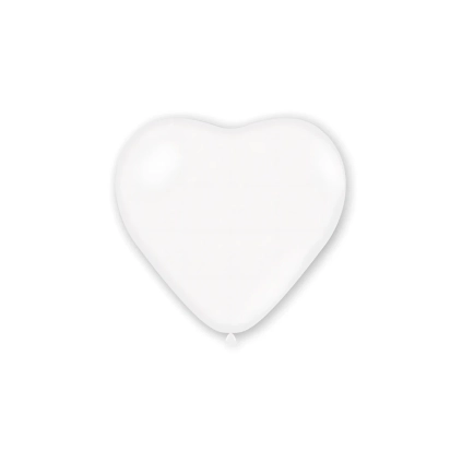 Palloncini cuore classic line pastello 11" (25cm) bianco 10, 100pz.