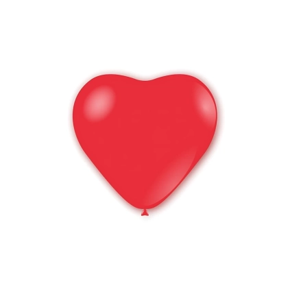 Palloncini cuore classic line pastello 11" (25cm) rosso 19, 100pz.