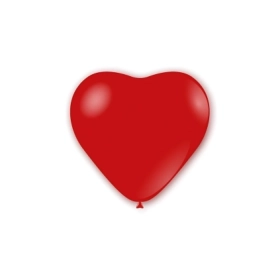 Palloncini cuore classic line cristallo 11" (25cm) rosso 32, 100pz.