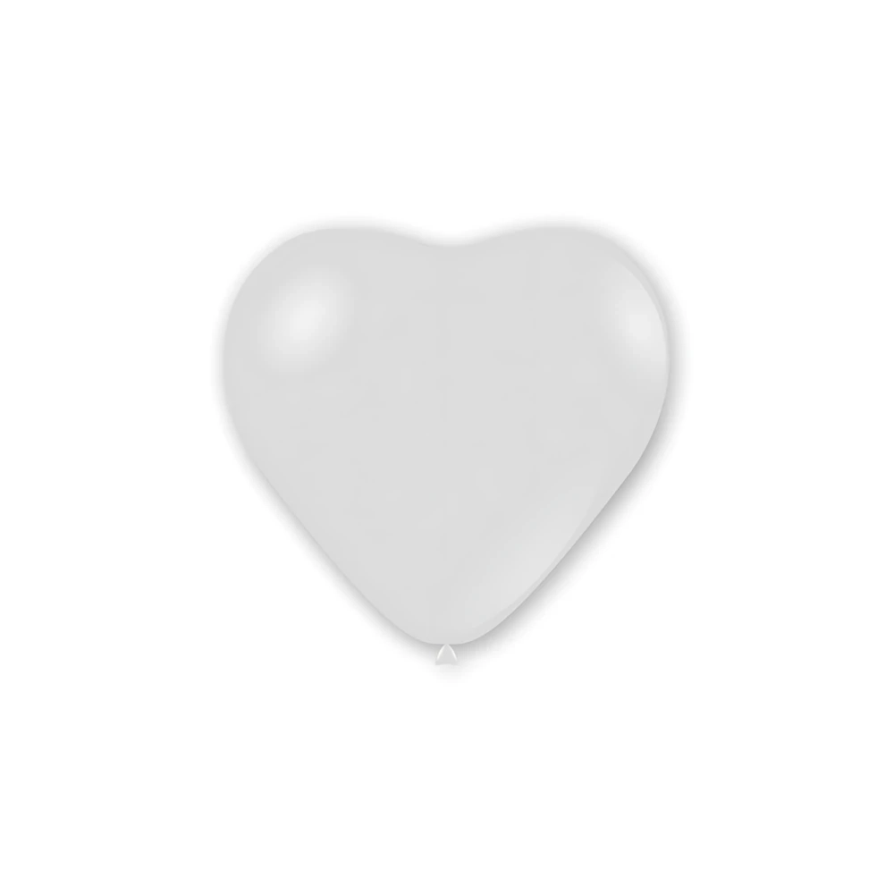 Palloncini cuore classic line cristallo 11" (25cm) trasparente 57, 100pz.