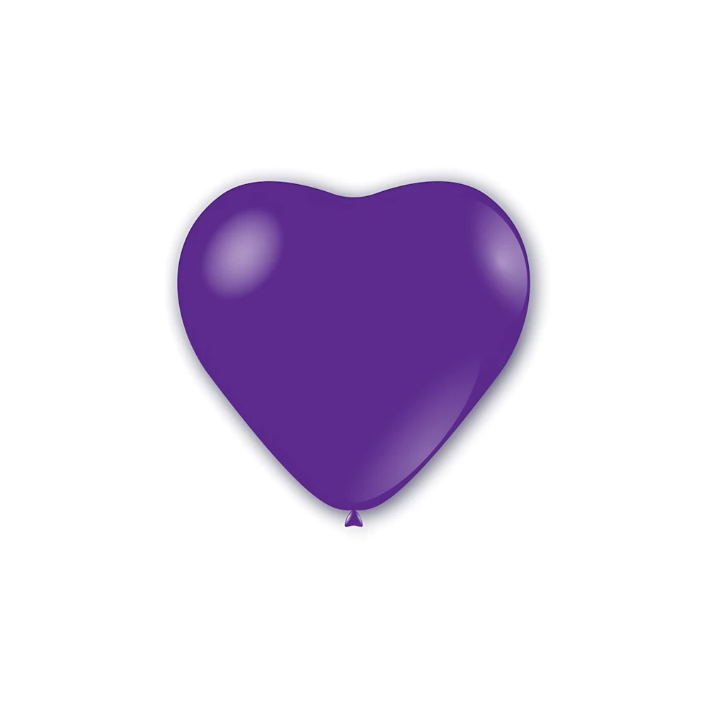 Palloncini cuore classic line pastello 11" (25cm) viola 84, 100pz.