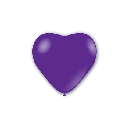 Palloncini cuore classic line pastello 11" (25cm) viola 84, 100pz.