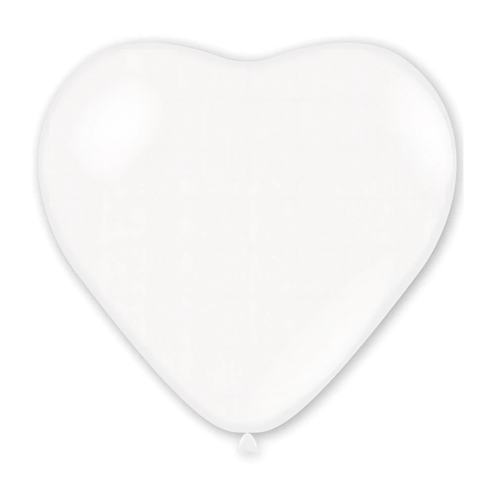 Palloncini cuore classic line pastello 60" (159cm) bianco 10, 1pz.