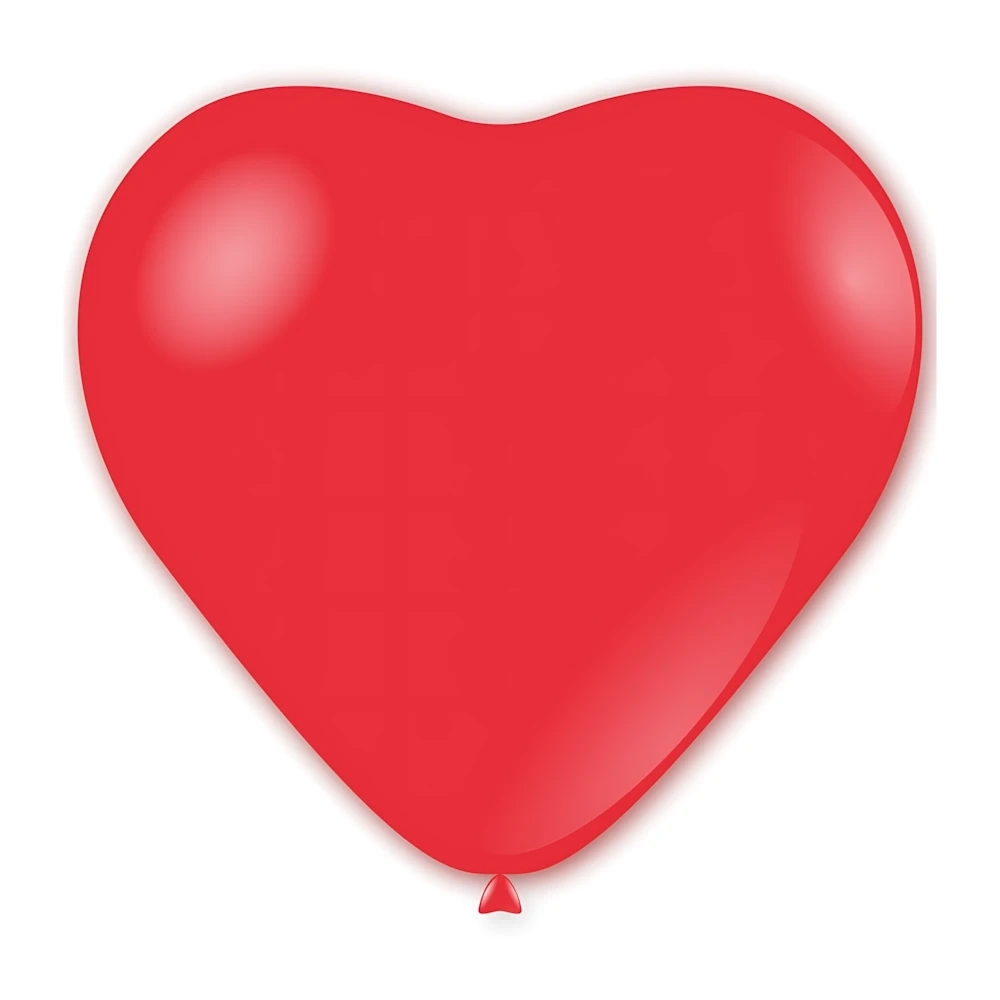 Palloncini cuore classic line pastello 60" (159cm) rosso 19, 1pz.