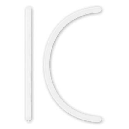 Palloncini modellabili D2 160 classic line pastello bianco 10, 100pz.