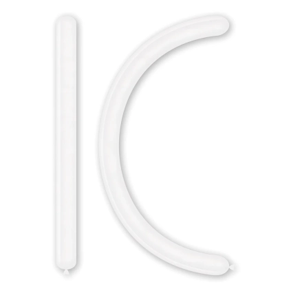 Palloncini modellabili D4 260 classic line pastello bianco 10, 100pz.