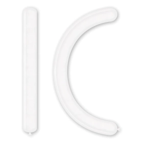 Palloncini modellabili D6 360 classic line pastello bianco 10, 100pz.