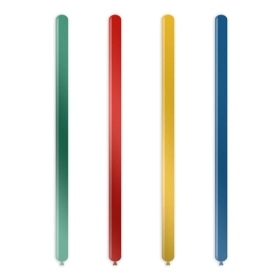 Palloncini modellabili D2 160 classic line metallizzati assortiti, 100pz.