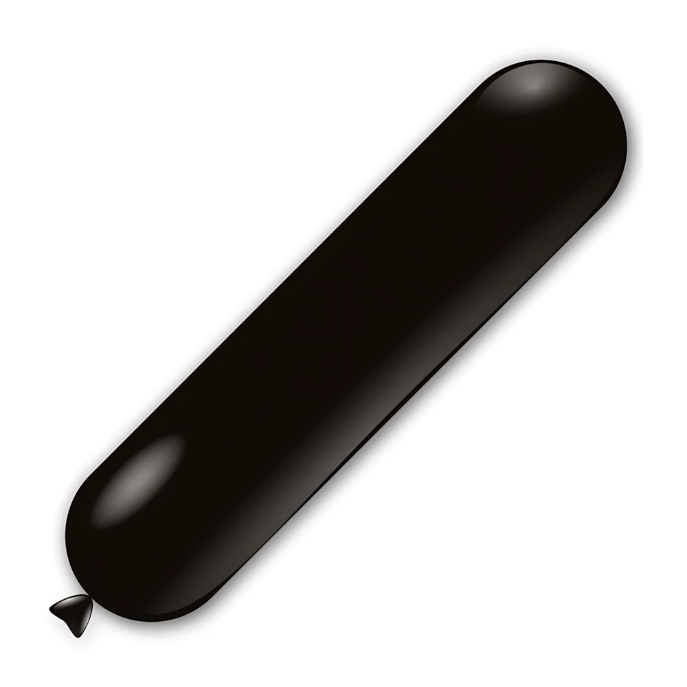 Palloncini zeppelin classic line pastello 53x250x160cm nero 15, 1pz.