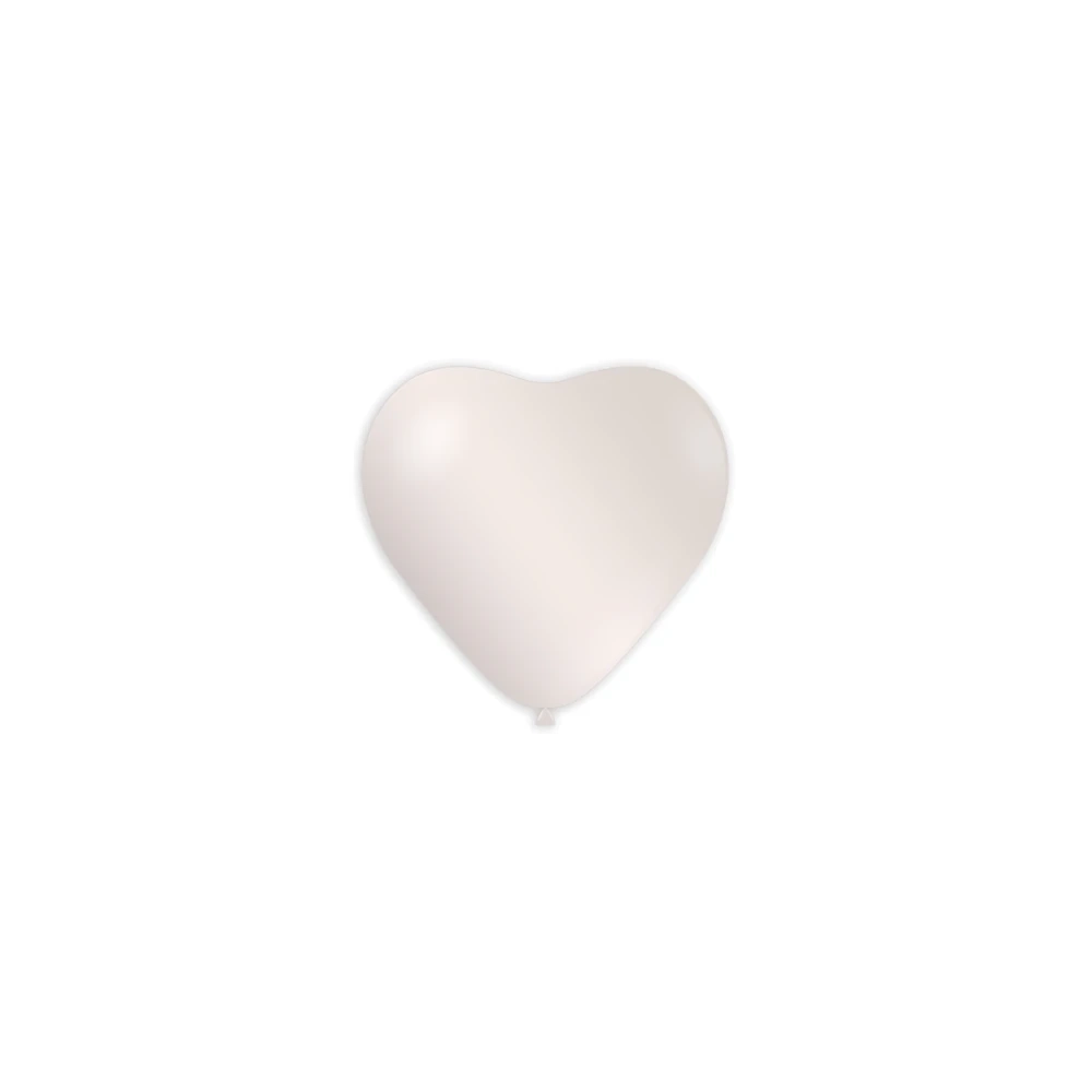 Palloncini cuore classic line metallizzati 5" (13cm) perla 60, 100pz.