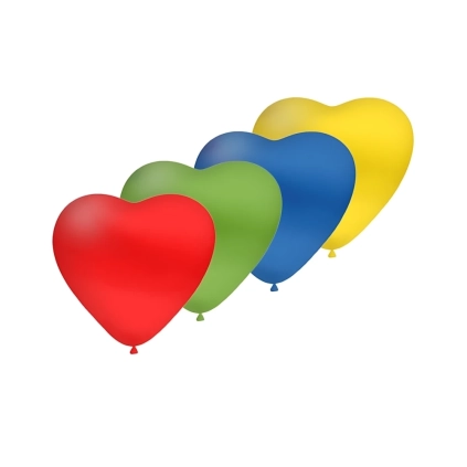 Palloncini cuore classic line pastello 5" (13cm) assortiti, 100pz.