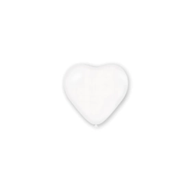 Palloncini cuore classic line pastello 5" (13cm) bianco 10, 100pz.