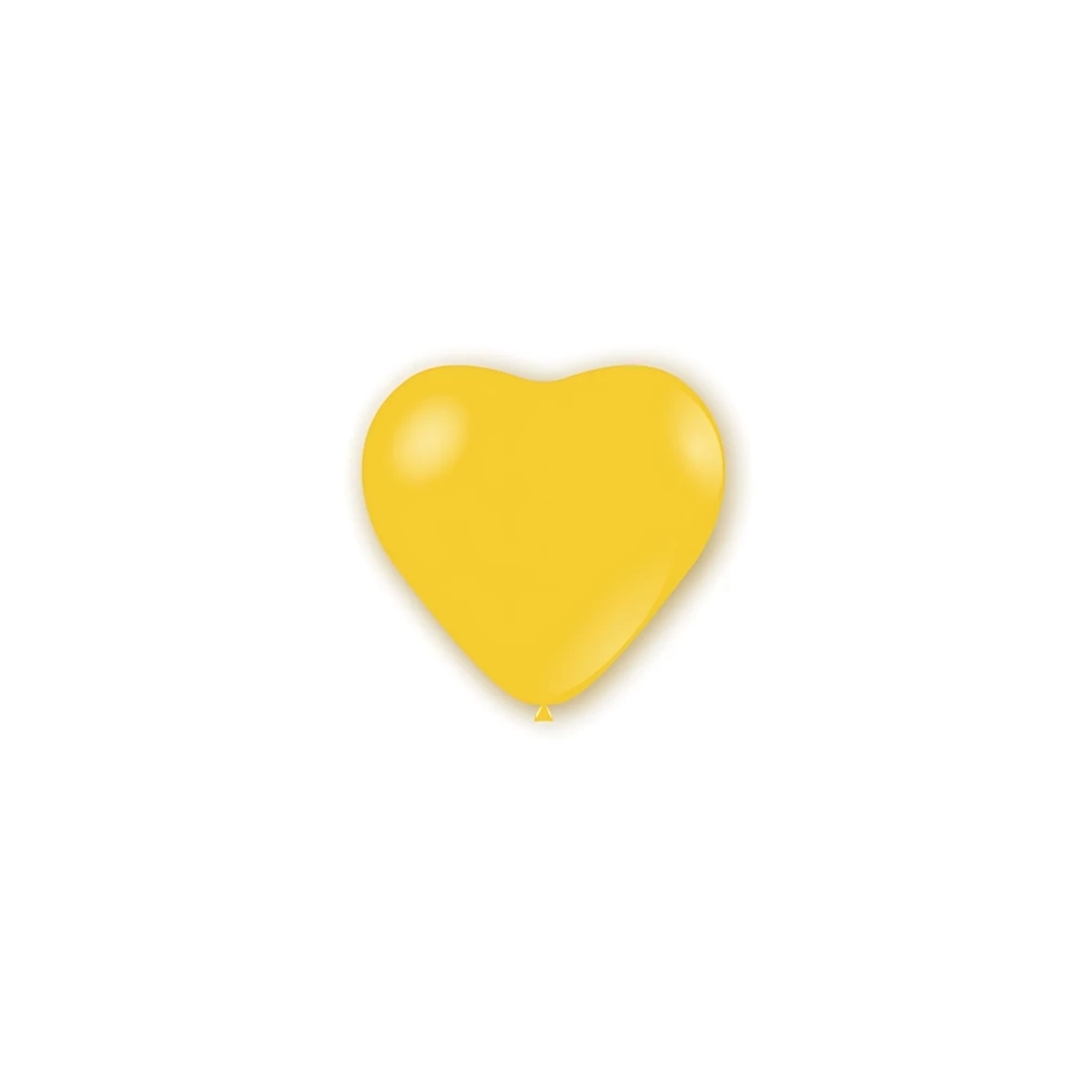 Palloncini cuore classic line pastello 5" (13cm) giallo 11, 100pz.