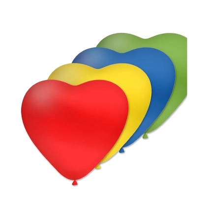 Palloncini cuore classic line pastello 17" (43cm) assortiti, 50pz.