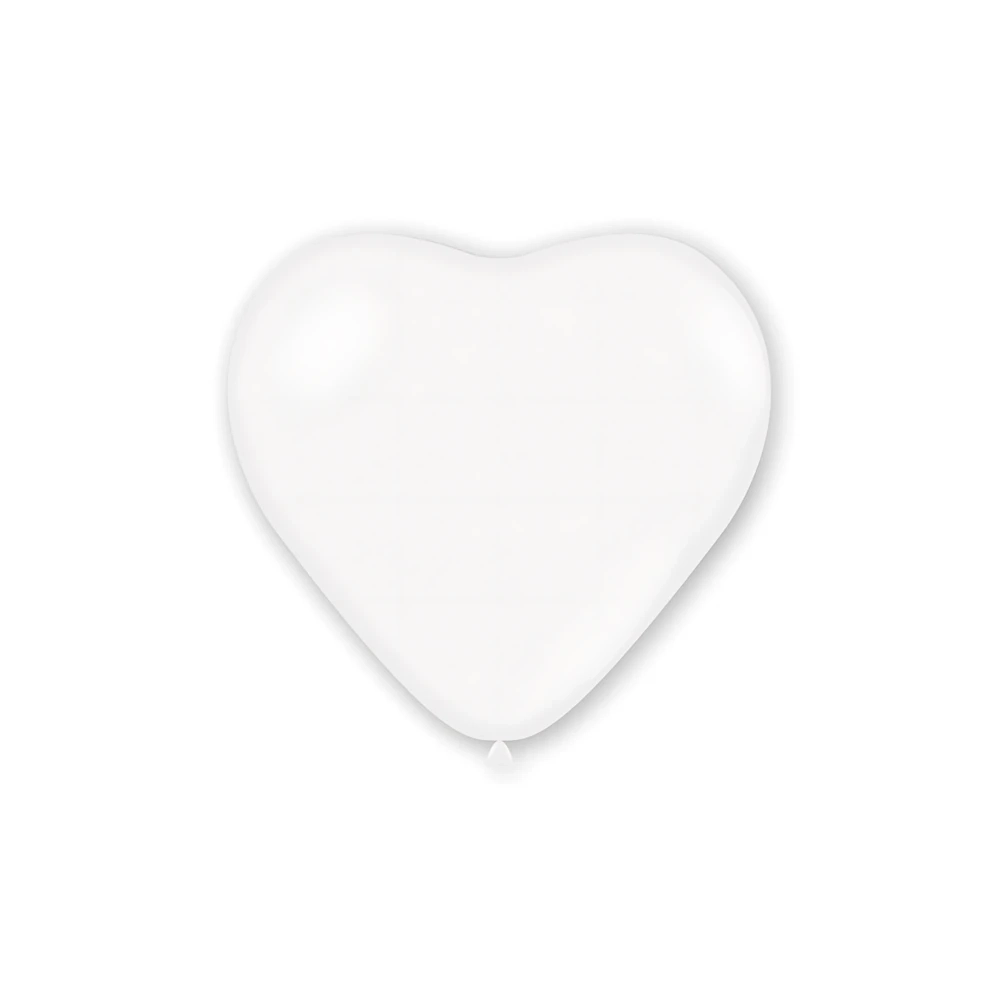 Palloncini cuore classic line pastello 17" (43cm) bianco 10, 50pz.